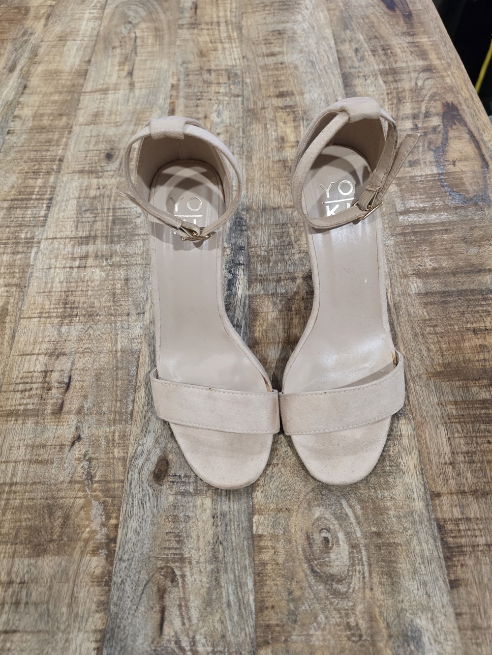Women's Ankle-Strap Open-Toe Sandals in Beige